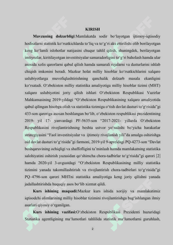 MILLIY IQTISODIYOT VA UNING MIKROIQTISODIY KO'RSATKICHLARI.MILLIY HISOBLAR TIZIMI 3