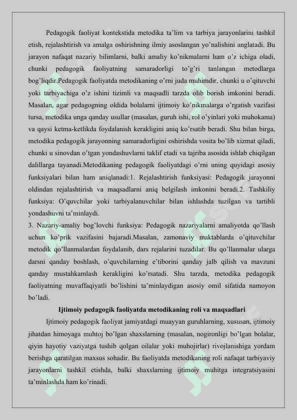 Ijtimoiy pedagogik faoliyat metodikasi va texnologiyalari 25 3