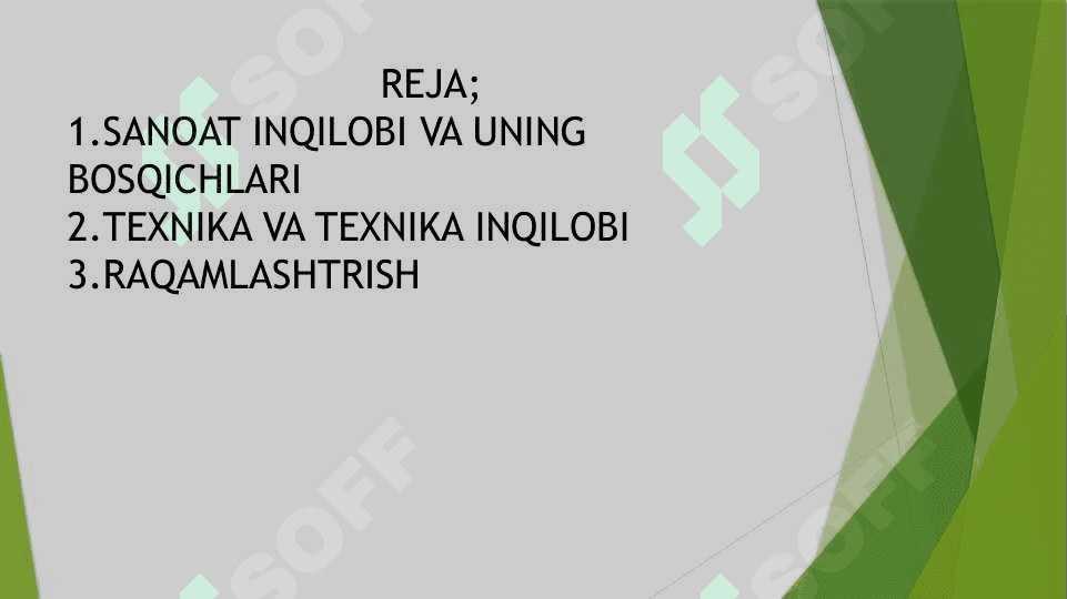 SANOAT INQILOBI TEXNIKA ,TEXNIKA INQILOBI VA RAQAMLASHTRISH 2