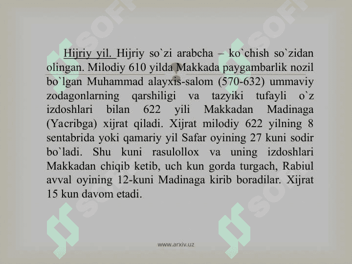 Hijriy yil hisobi 5