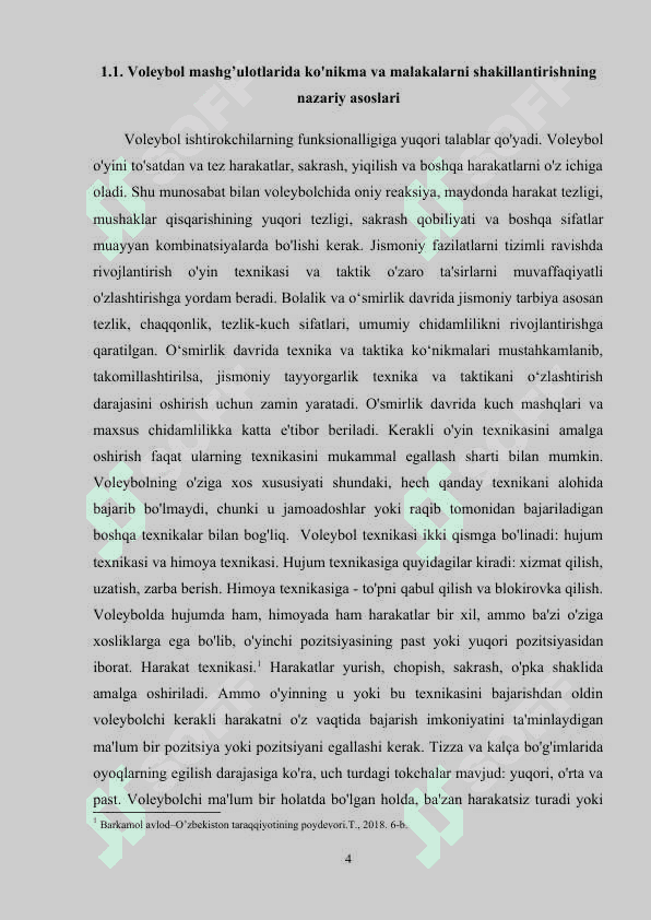 VOLEYBOL MASHG'ULOTLARIDA KO'NIKMA VA MALAKALARNI SHAKILLANTIRISHDA SAMARALI USULLAR 4