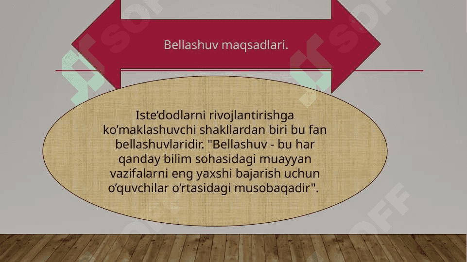 3-SINFDA BELLASHUVLARNING MAZMUNI VA ULARNI TASHKIL QILISH USULLARIGA TOPSHIRIQLAR TIZIMINI ISHLAB CHIQISH 3