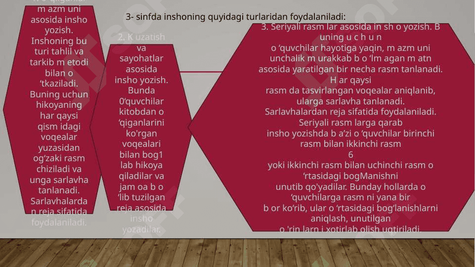 3-SINFDA BELLASHUVLARNING MAZMUNI VA ULARNI TASHKIL QILISH USULLARIGA TOPSHIRIQLAR TIZIMINI ISHLAB CHIQISH 8