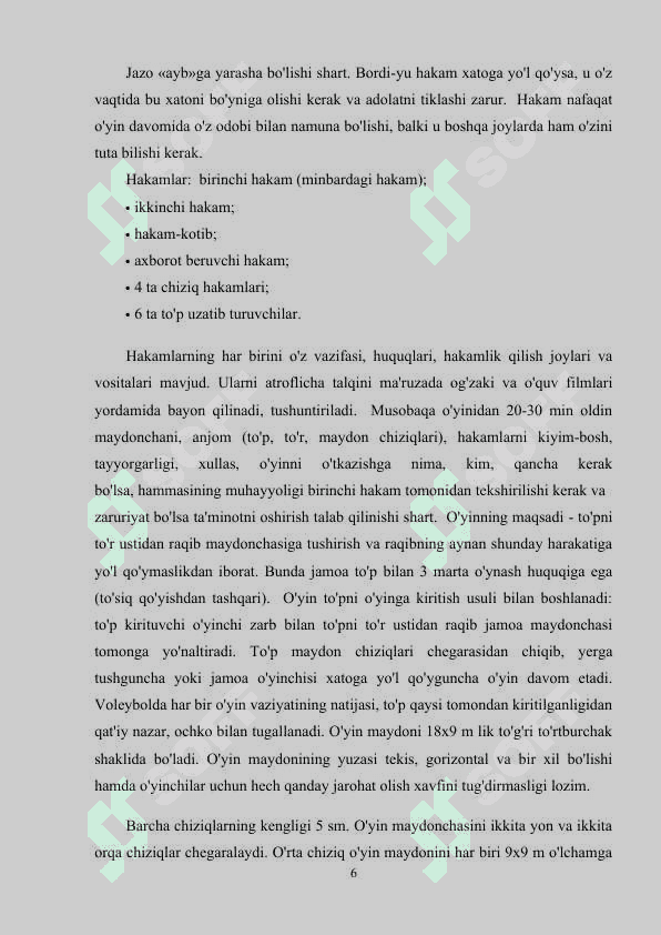 Voleybolchilarning musoboqa faoliyatidagi individual xususiyatlarini hisobga olgan holda mashg'ulotlar jarayonini tuzish 6