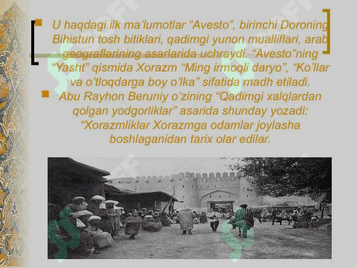 QADIMGI Xorazm DAVLATlQADIMGI Xorazm DAVLATl 3