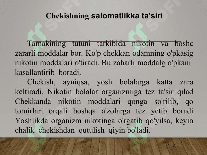 SOG'LOM  BO'LAY DESANGIZ 8