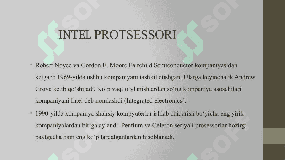 Intel va AMD protsessorlar turlari va imkoniyatlar 7
