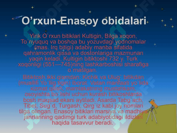 O’rxun-Enasoy obidalari 2