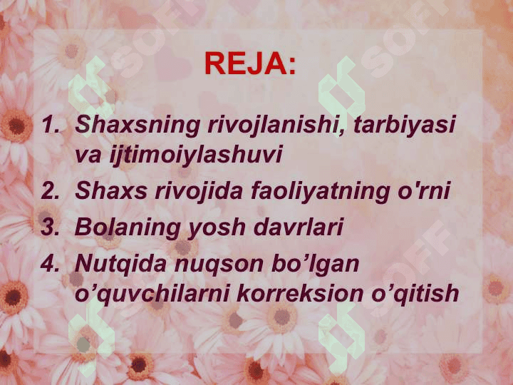 Bolaning aqliy, jismoniy va estetik rivojlanishi pedagogik tashxislashning metodlarini amaliy o’rganish 2