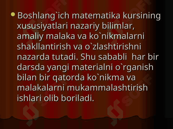 Boshlang’ich sinflarda matеmatika darslari turlari va ularning strukturasi 4