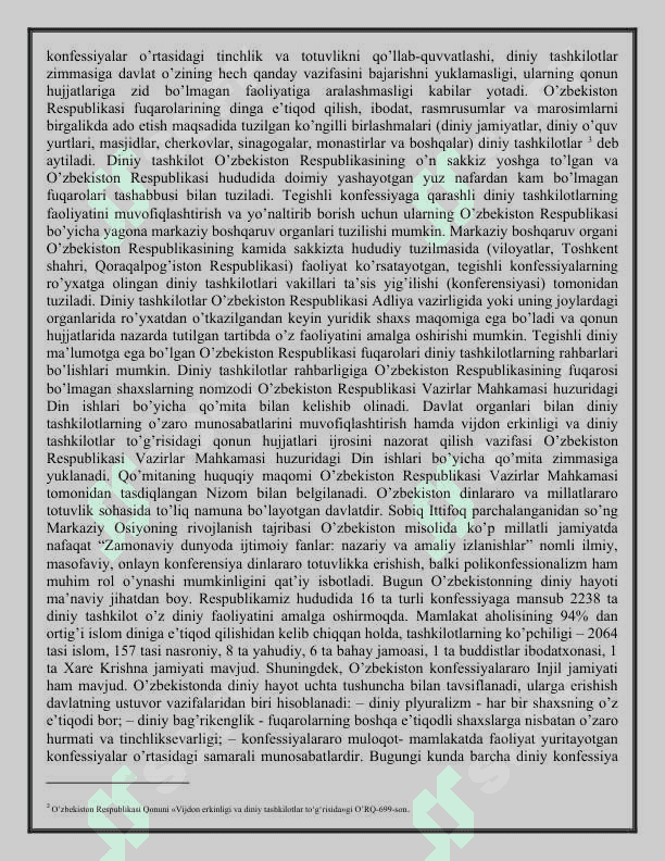 Vijdon va e’tiqod erkinligi 4