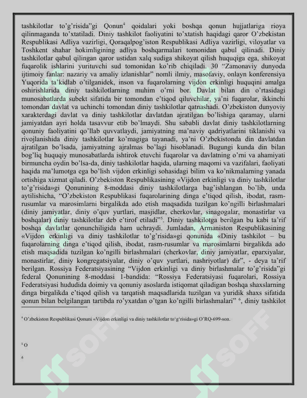 Vijdon va e’tiqod erkinligi 6
