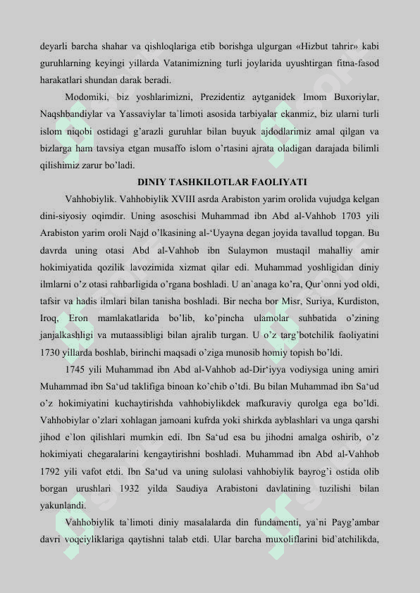 Vijdon va e’tiqod erkinligi 8