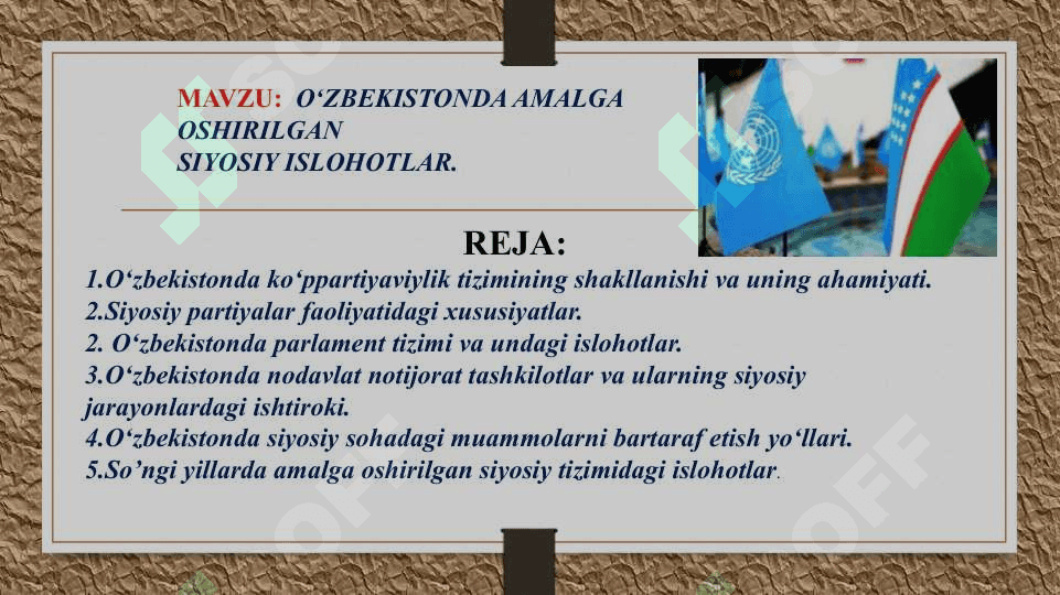O’zbekistonning eng yangi tarixi 2