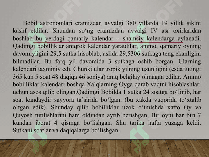 Qadimgi Bobil kalendari 6