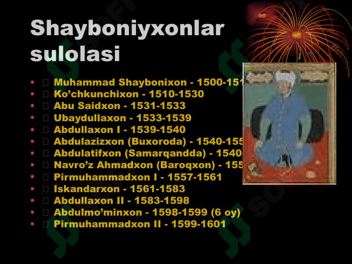 Turkistonning uch xonlikka bo’linishi 3