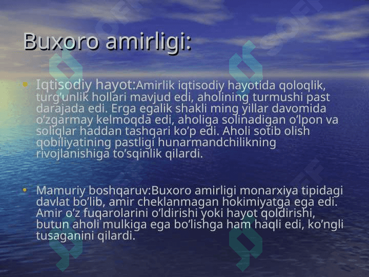 Turkistonning uch xonlikka bo’linishi 7