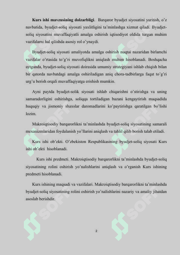 BYUDJYET-SOLIQ SIYOSATI 2