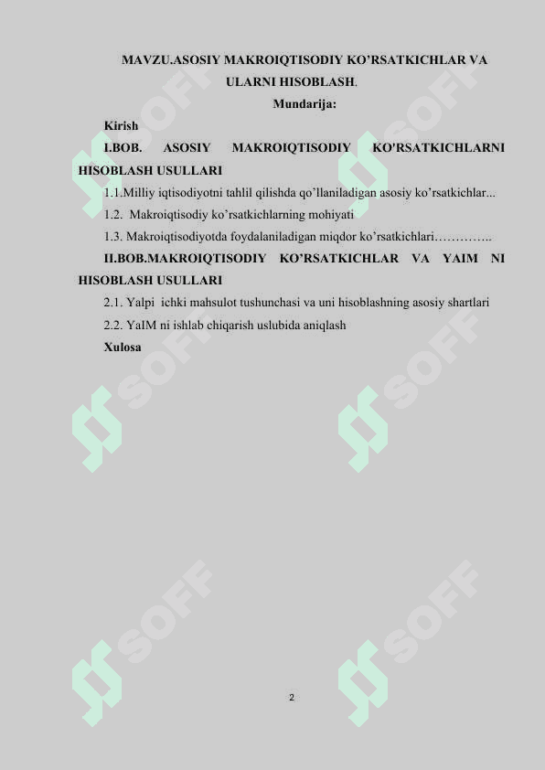 .ASOSIY MAKROIQTISODIY KO’RSATKICHLAR VA ULARNI HISOBLASH 2