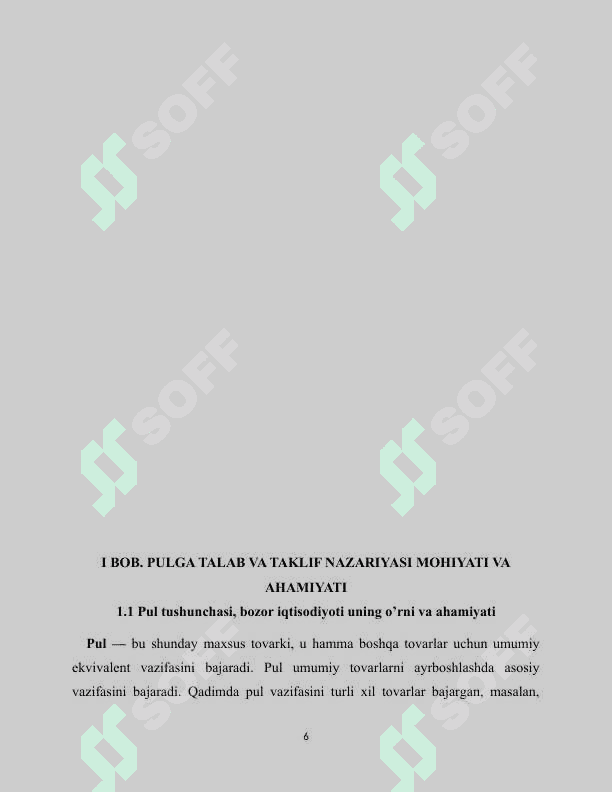 PUL BOZORIDA MUVOZANAT 6