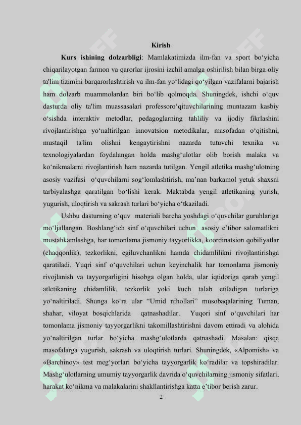 YENGIL ATLETIKA MASHG‘ULOTINI O‘RGATISHDA INTERFAOL METODLARI 2