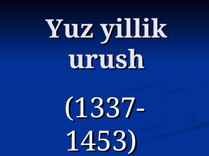 Yuz yillik urush