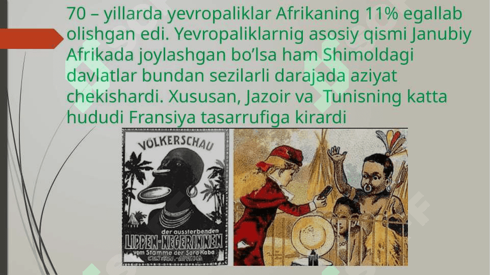 XIX asr oxiri XX asr boshlarida Shimoliy Afrika 8