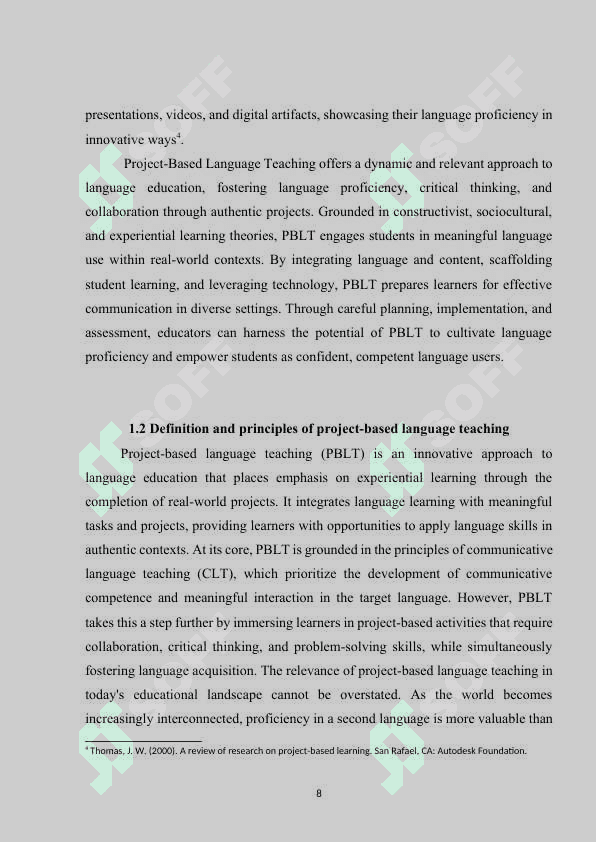 Teaching English language through Project works 8
