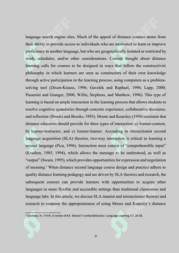 SECOND LANGUAGE ACQUISITION AND TRANSLATION 8