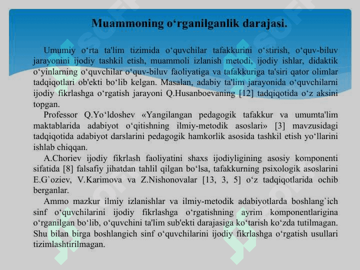 Boshlang’ich sinf ona tili darslarida o’quvchilarni ijodiy fikrlashga o’rgatish usullari 5