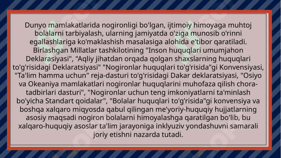 Alohida yordamga muhtoj bolalarning inklyuziv taʼlim konsepsiyasining mohiyati va asosiy qoidalari 4