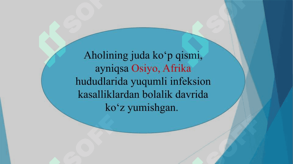 DUNYO MAMLAKATLARIDA AHOLI O‘LIMI VA UNING O‘RTACHA KO‘RSATKICHLARI 2