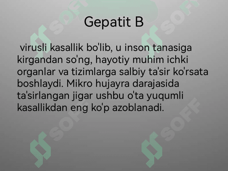 Virusli gepatit b ni davolash 2