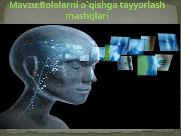 Bolalarni o`qishga tayyorlash mashqlari 1