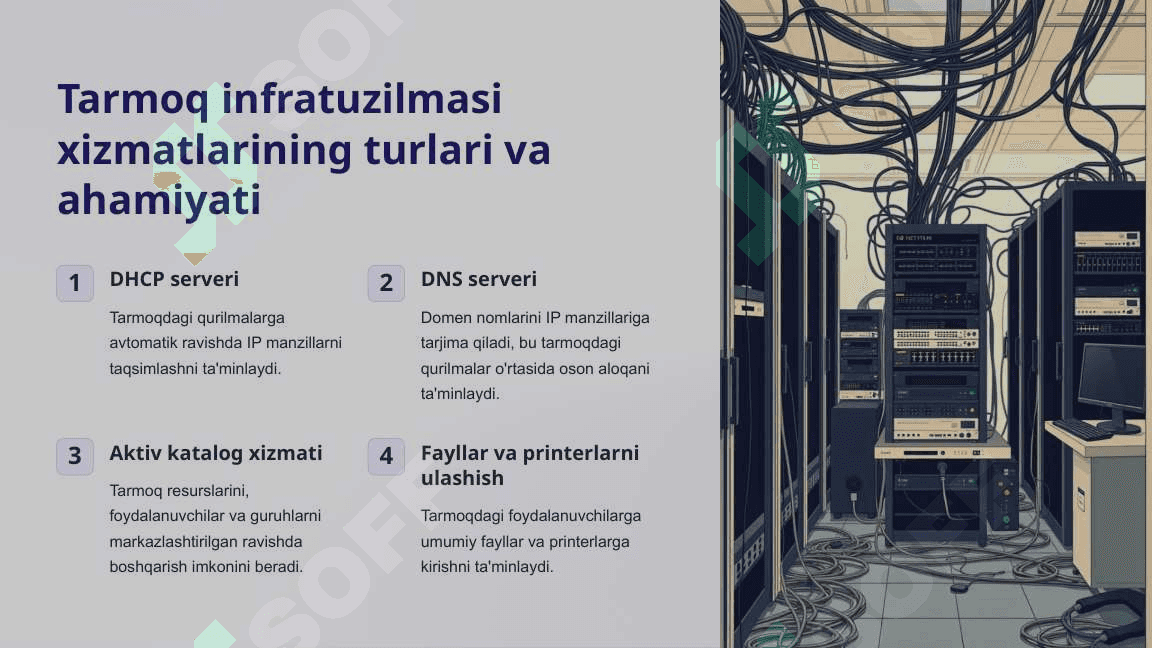 Windows Server infratuzilmasi  markaziy xizmatlari 4