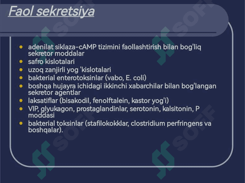 Diareya sindromli kasalliklarni differentsial diagnostikasi va davolash tamoyillari 3