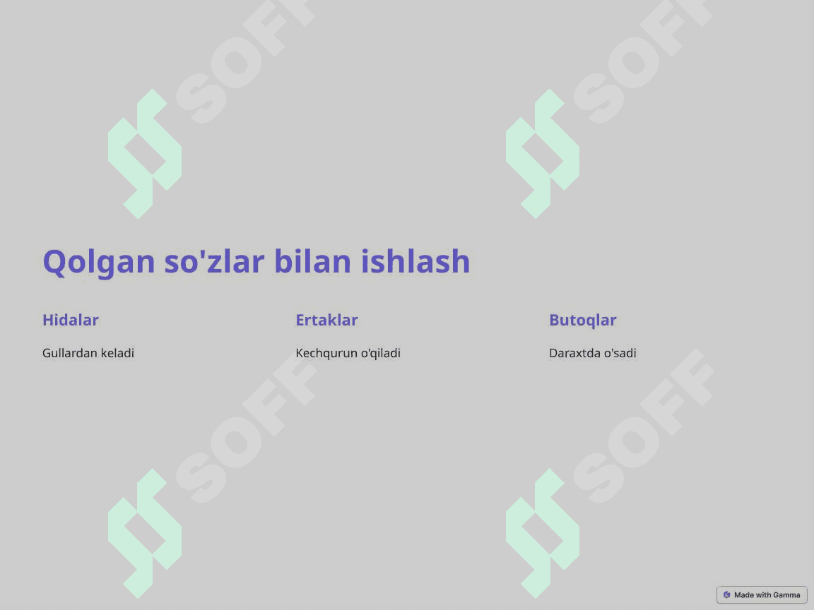 “Ot yasovchi qo‘shimchalar” Sinf-3 4