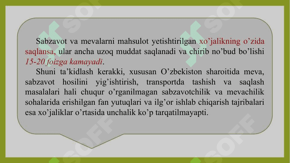 Qishloq xo‘jalik mahsulоtlarni qayta ishlash va saqlash 8