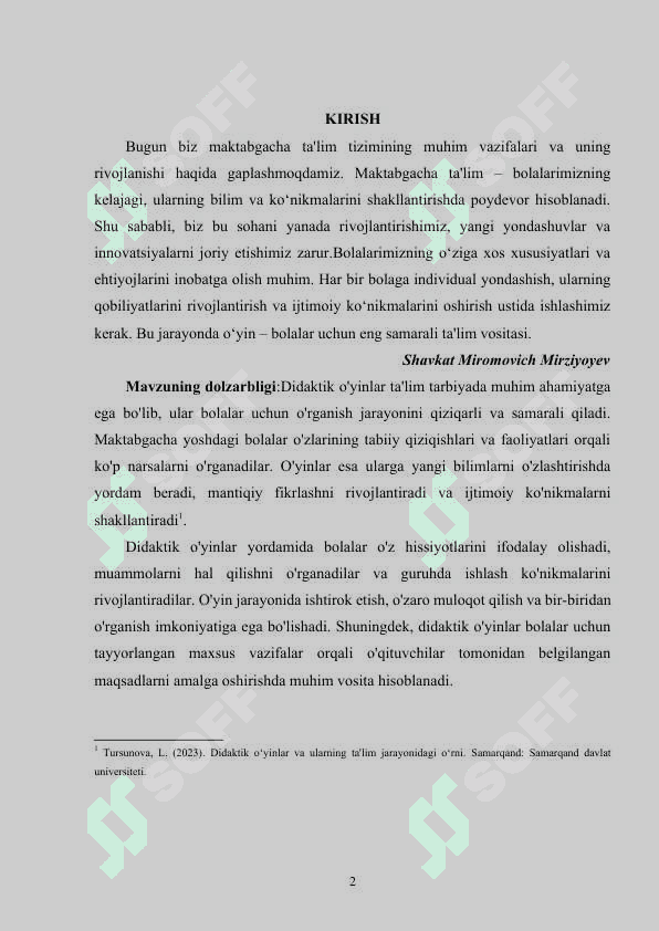 Maktabgacha yoshdagi bolalarga ta'lim tarbiya berishda didaktik o‘yinlarning roli 2