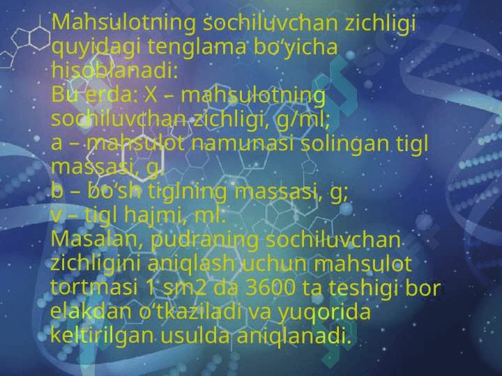 Maxsulotlarning ko'rinishini, hid va rangini aniqlash 4