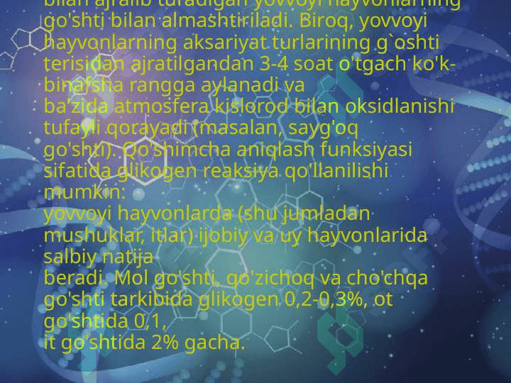 Maxsulotlarning ko'rinishini, hid va rangini aniqlash 7