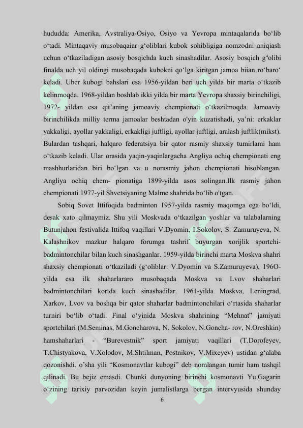 Badmintonda tezkor kuch qobilyatlarini rivojlatirish metodikasini tavsifi 6