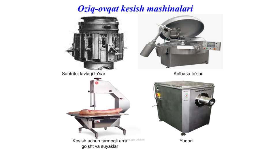 Oziq-ovqat kesish mashinalari