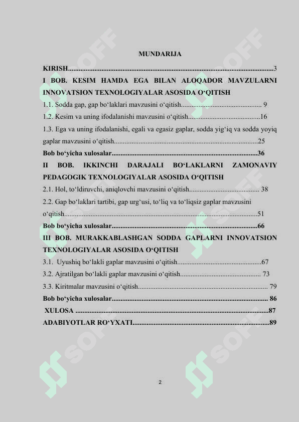 Sodda gaplarni innovatsion texnologiyalar asosida o‘qitish 2