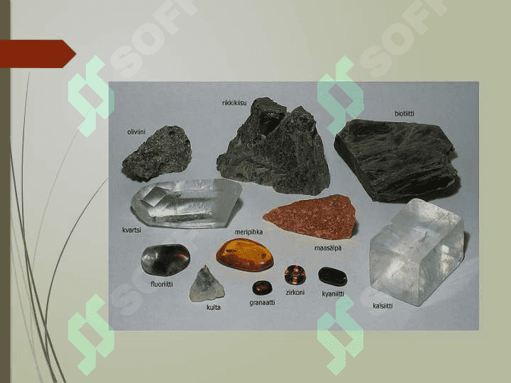 Minerallarning kimyoviy tarkibi bo’yicha turlari 8