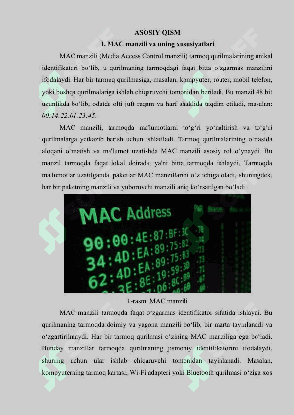 MAC va IP manzillarning farqlari 4