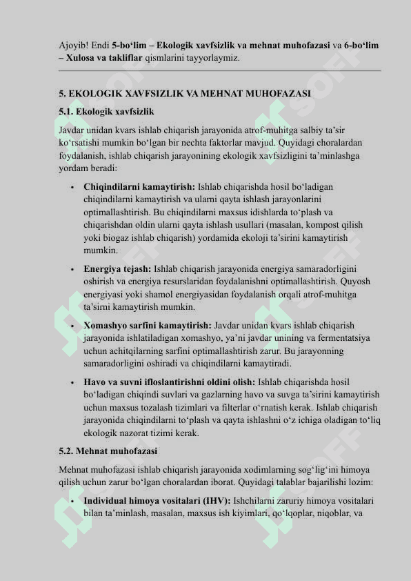 Javdar unidan kvars ishlab chiqarish texnologiyasi 4