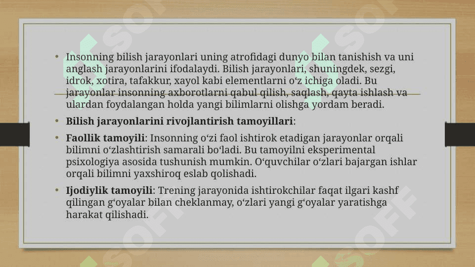Bilish jarayonlari korreksiyasi va taraqqiyoti 3
