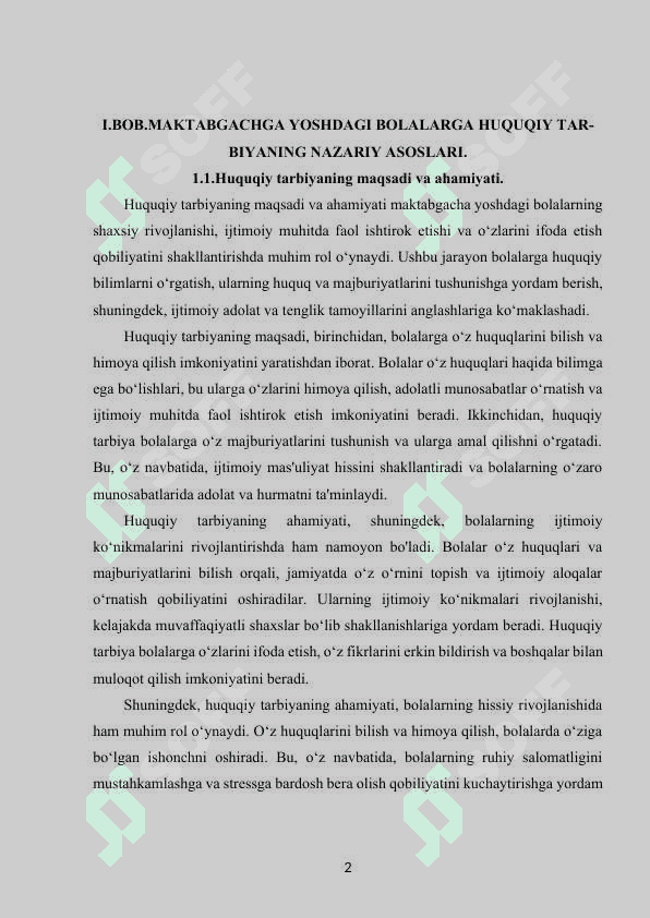 Maktabgacha yoshdagi bolalarga huquqiy tarbiya berishning shakl va yo'llari 2
