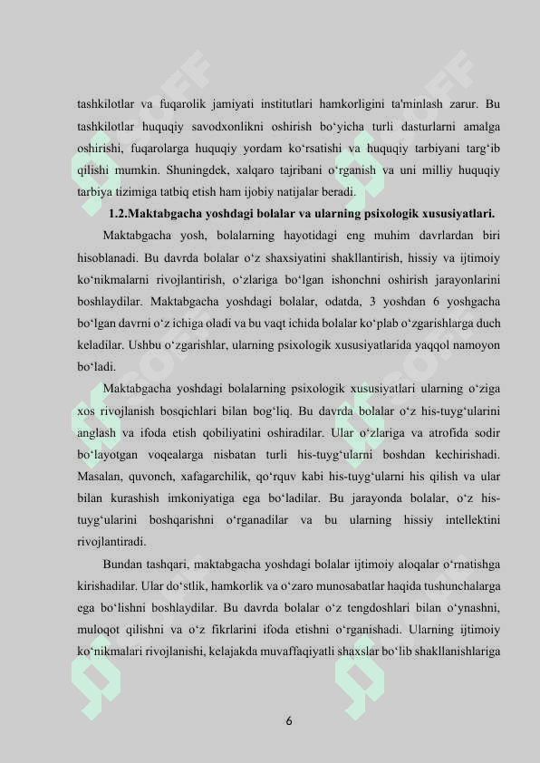 Maktabgacha yoshdagi bolalarga huquqiy tarbiya berishning shakl va yo'llari 6